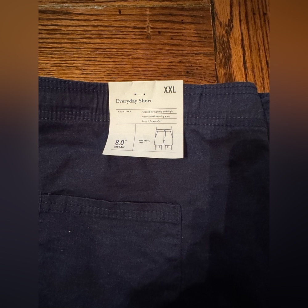 NWT Goodfellow & Co Men Size: XXL Navy Everyday Shorts 8" Inseam - Picture 4 of 5